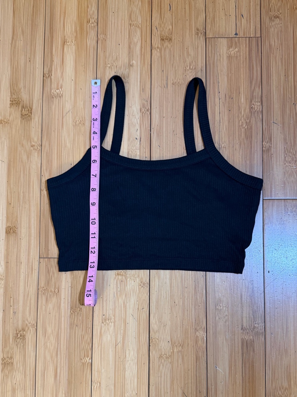 Alo Ribbed Crop Whisper Bra Tank Black Size M - Picture 13 of 14